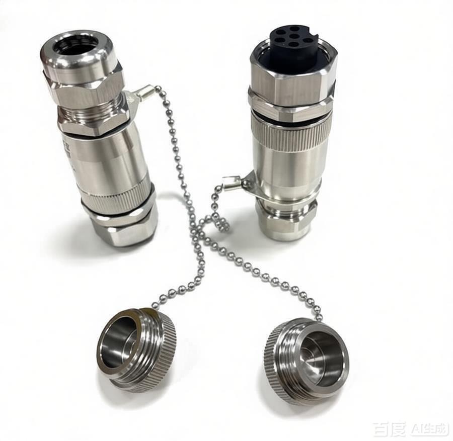 在易燃易爆的粉尘环境中，每一次连接都是一次信任的交付。7/8防爆连接器，严格遵循国际防爆标准，荣获 Ex tc IIIC T80℃ Dc 防爆认证，专为Zone 22 可燃性粉尘环境量身打造，为工业安全保驾护航。