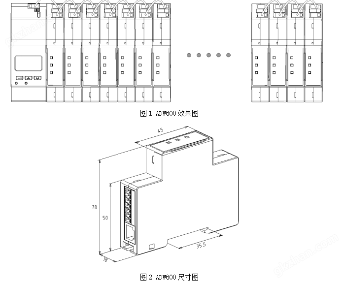 ADW600多回路導軌式物聯(lián)網(wǎng)表wifi通訊